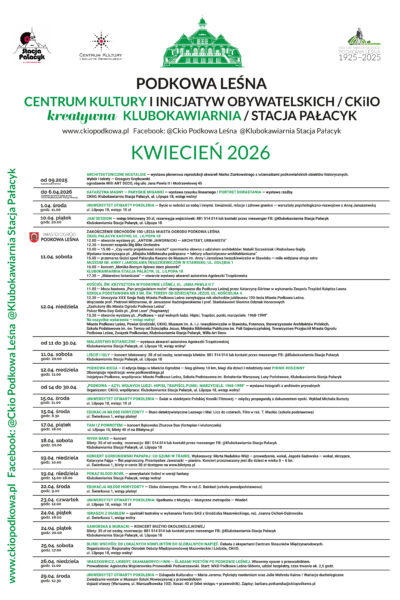 Kwiecień w kulturze – poznaj plan wydarzeń