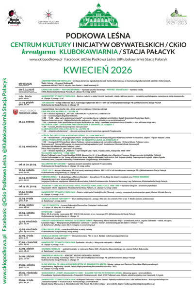 Kwiecień w kulturze – poznaj plan wydarzeń