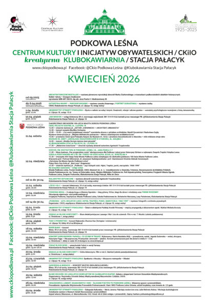 Kwiecień w kulturze – poznaj plan wydarzeń