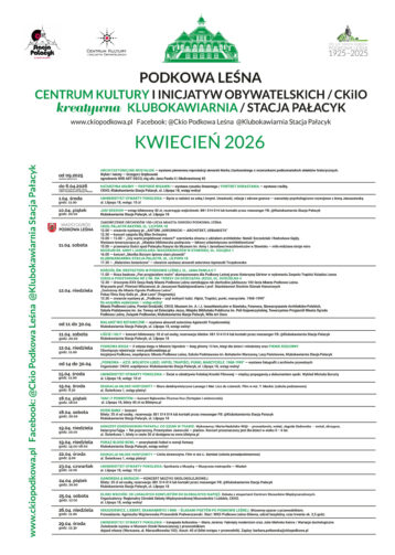 Kwiecień w kulturze – poznaj plan wydarzeń