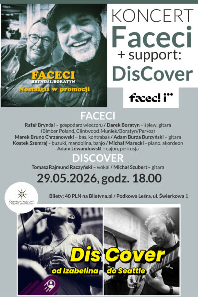 Koncert Faceci + support: DisCover