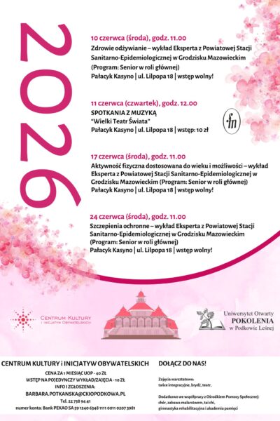 Czerwiec 2026 w Uniwersytecie Otwartym POKOLENIA