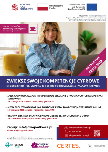 Bezpłatne szkolenia: zwiększ swoje kompetencje cyfrowe