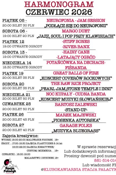 STACJA PAŁĄCYK w czerwcu 2026