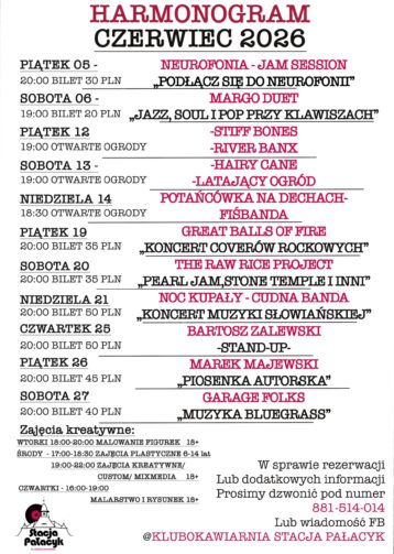 STACJA PAŁĄCYK w czerwcu 2026