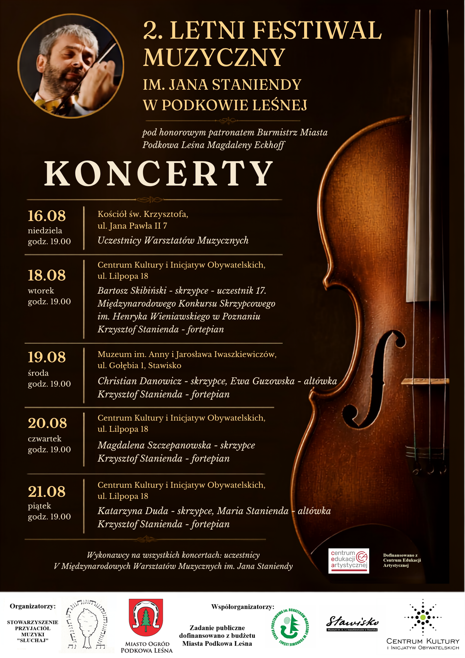 You are currently viewing II Letni Festiwal Muzyczny im. Jana Staniendy w Podkowie Leśnej