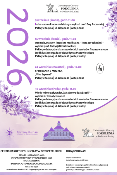 Uniwersytet Otwarty POKOLENIA: wrzesień