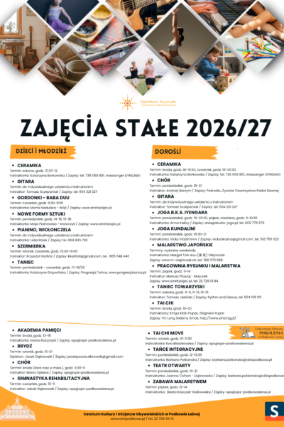 Zajęcia stałe 2026/27