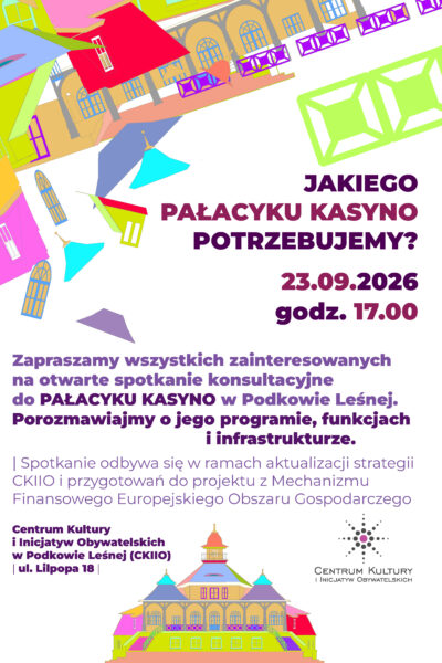 Jakiego Pałacyku Kasyno potrzebujemy? – spotkanie konsultacyjne