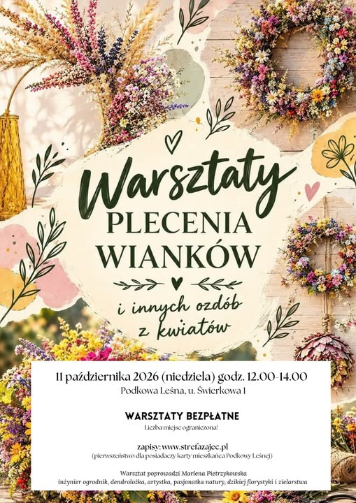 You are currently viewing Tworzymy jesienne wianki – warsztaty florystyczne