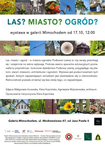  Las? Miasto? Ogród? – otwarcie wystawy plenerowej