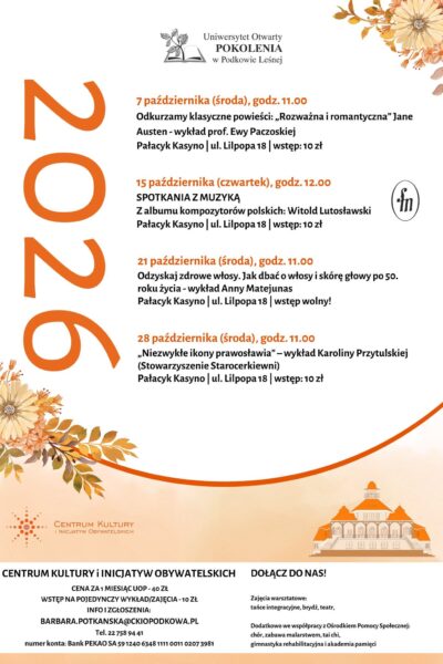 Uniwersytet Otwarty POKOLENIA w październiku 2026